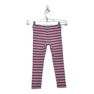 Tea leggings, ribbed knit, pink & blue, Girl's size 5, EUC
